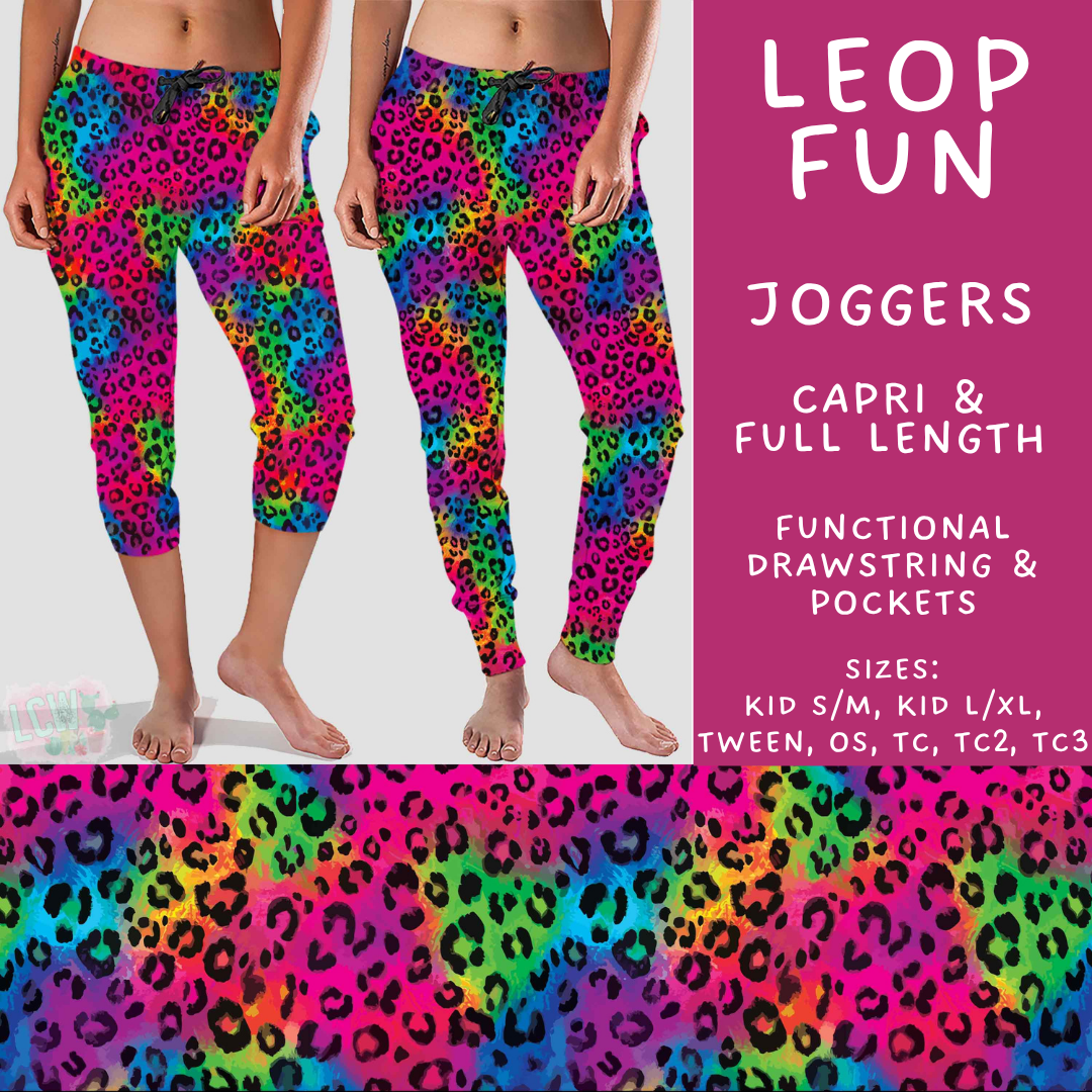 Batch #607 - Fun Run 28 - Closes 11/2 - ETA early Jan - Leop Fun Full and Capri Length Joggers