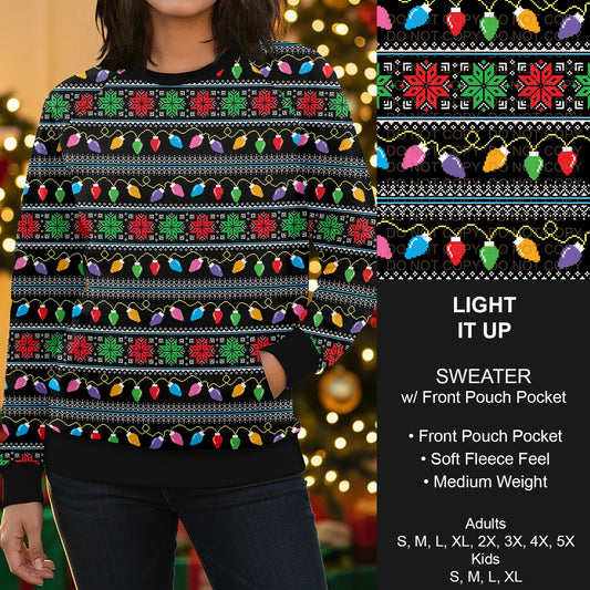 B255 - Preorder Light It Up Sweater w/ Front Pocket (Closes 10/12. ETA early Dec.)