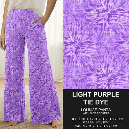 B279 - Preorder Light Purple Tie Dye Lounge Pants (Closes 3/18. ETA: late May)