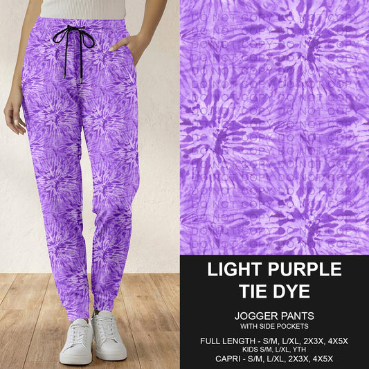 B279 - Preorder Light Purple Tie Dye Joggers (Closes 3/18. ETA: late May)