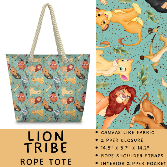 Batch #440 - Magical Character Rope Tote - Closes 10/31 - ETA mid Dec - Lion Tribe Rope Tote