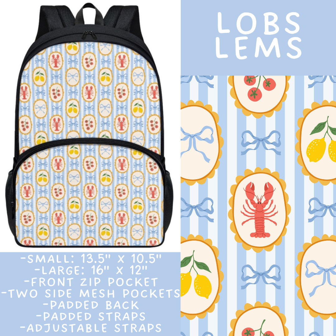 Batch #545 - Back to School 3 - Closes 6/19 - ETA early/mid August - Lobs Lems Backpacks