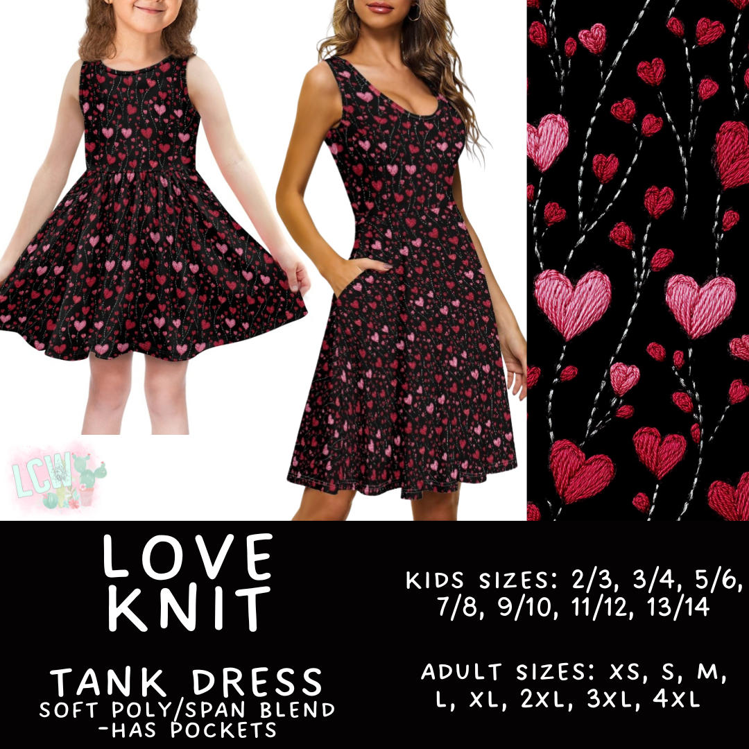 Batch #452 - Mom & Me Love - Closes 11/21 - ETA early Jan - Love Knit Women's & Girl's Tank Dress