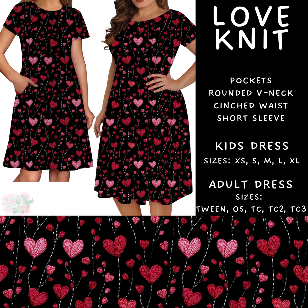Batch #452 - Mom & Me Love - Closes 11/21 - ETA early Jan - Love Knit Womens & Girls Dresses