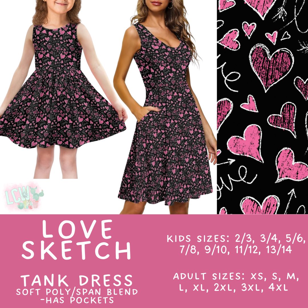 Batch #452 - Mom & Me Love - Closes 11/21 - ETA early Jan - Love Sketch Women's & Girl's Tank Dress