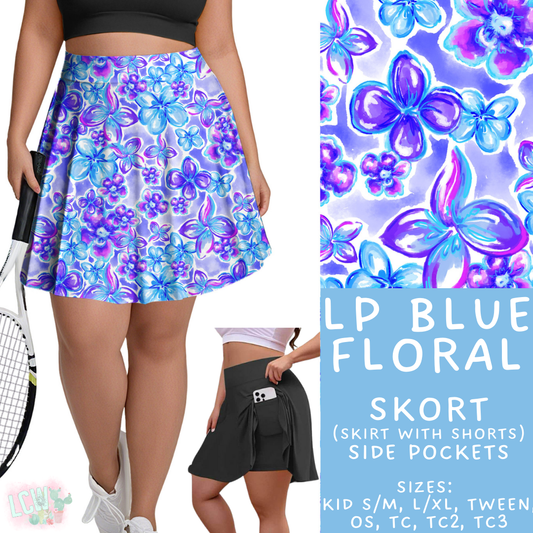 Batch #426 - LP Collection - Closes 10/8 - ETA late Nov - LP Blue Floral Skort