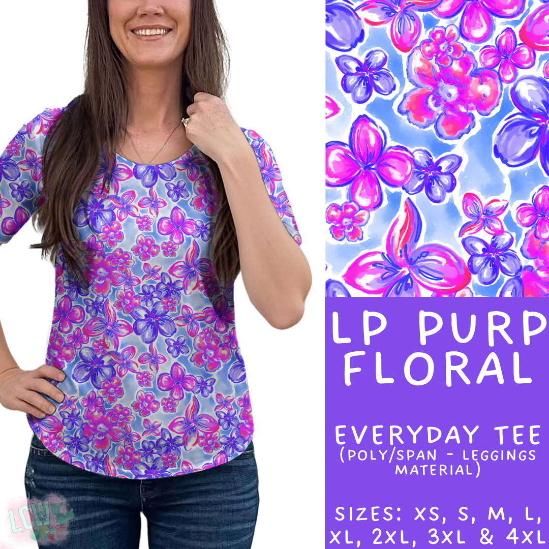 Batch #426 - LP Collection - Closes 10/8 - ETA late Nov - LP Purp Floral Everyday Tee