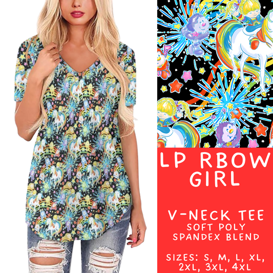 Batch #426 - LP Collection - Closes 10/8 - ETA late Nov - LP RBow Girl V-Neck Tee