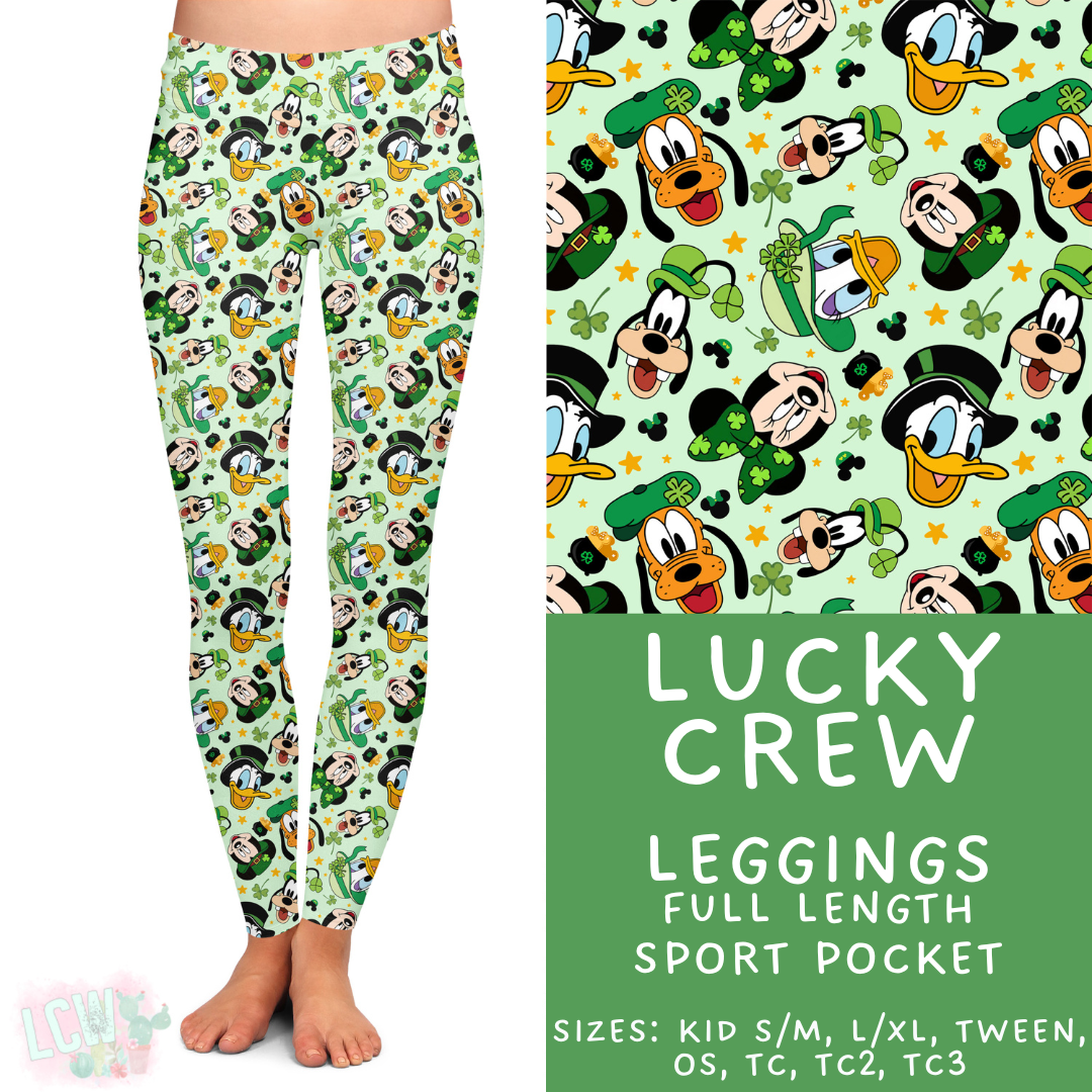 Ready to Ship Lucky Crew Full Length Leggings - Sport Pocket TC2