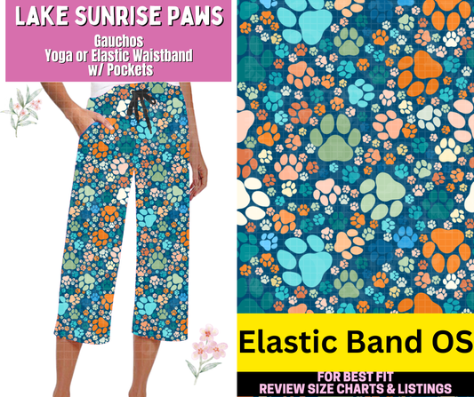 Lake Sunrise Paws Capri Gauchos
