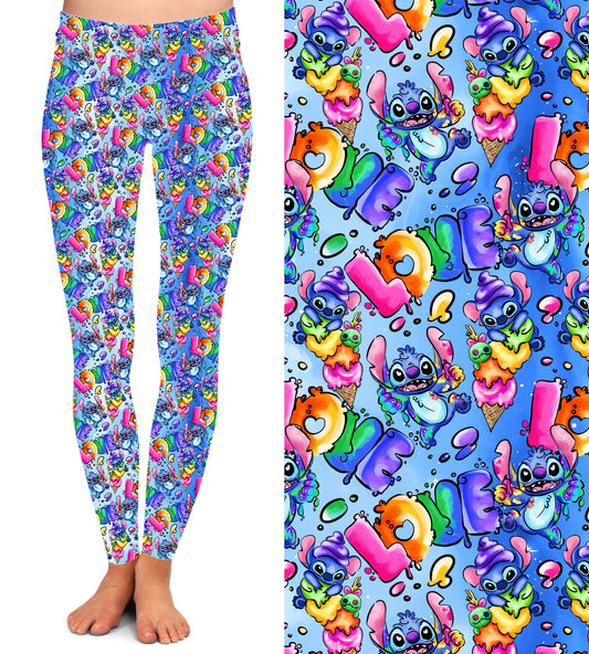 Love Blue Style - Full Leggings with Pockets - Alonna's Legging Land