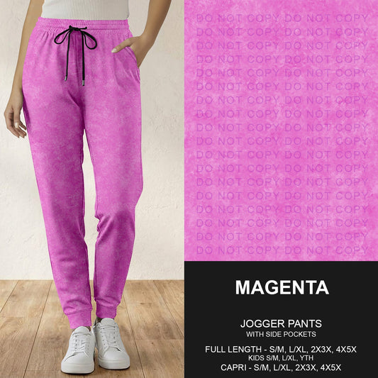 B280 - Preorder Magenta Joggers (Closes 3/22. ETA: late May)