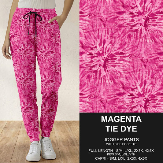 B279 - Preorder Magenta Tie Dye Joggers (Closes 3/18. ETA: late May)