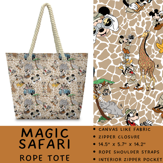 Batch #440 - Magical Character Rope Tote - Closes 10/31 - ETA mid Dec - Magic Safari Rope Tote