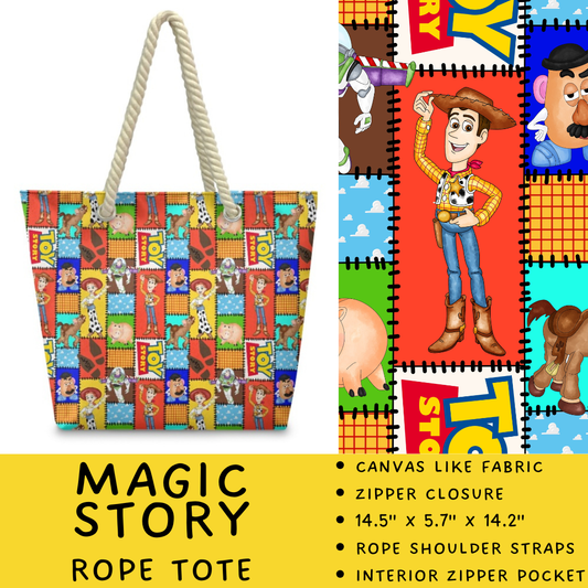Batch #440 - Magical Character Rope Tote - Closes 10/31 - ETA mid Dec - Magic Story Rope Tote