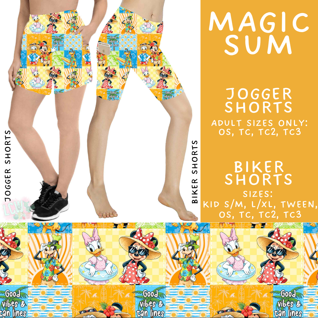 Batch #552 - Magical Faves 22 - Closes 7/6 - ETA early Sept - Magic Sum Biker & Jogger Shorts