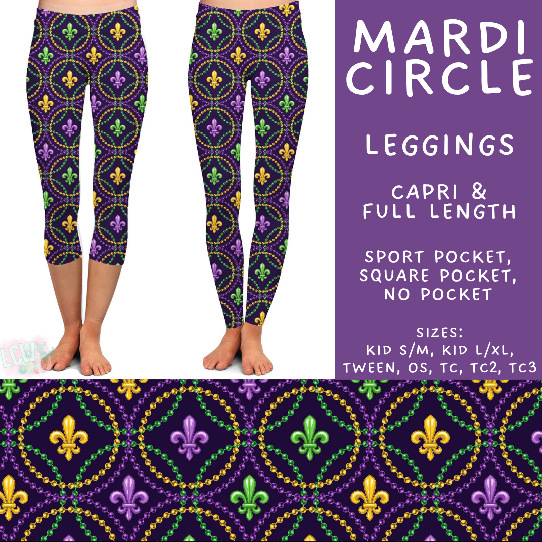 Batch #605 - Mardi Party - Closes 10/28 - ETA late Dec - Mardi Circle Full and Capri Length Leggings