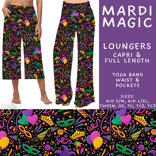 Batch #605 - Mardi Party - Closes 10/28 - ETA late Dec - Mardi Magic Capri and Full Length Loungers