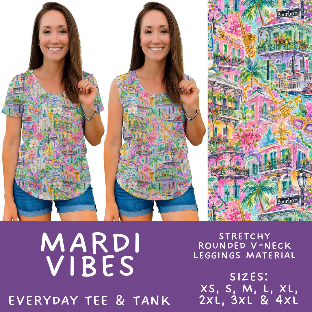 Batch #605 - Mardi Party - Closes 10/28 - ETA late Dec - Mardi Vibes Everyday Tank & Tee