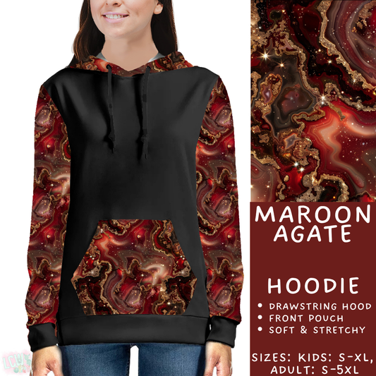 Batch #448 - Agate Collection - Closes 11/17 - ETA early Jan - Maroon Agate Hoodie