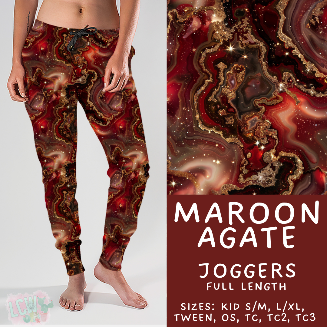Batch #448 - Agate Collection - Closes 11/17 - ETA early Jan - Maroon Agate Joggers