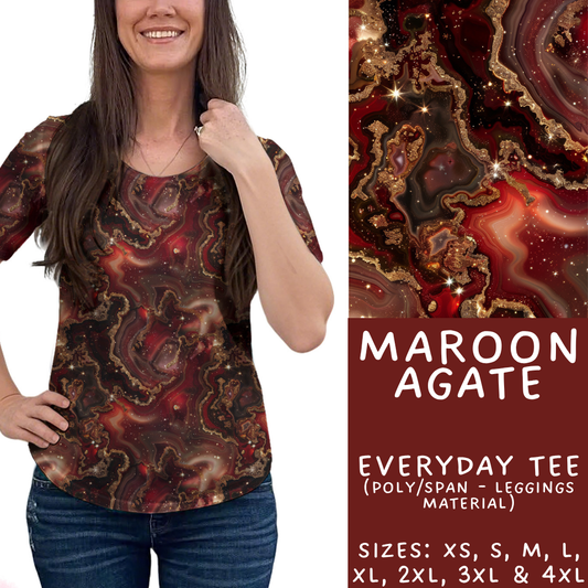 Batch #448 - Agate Collection - Closes 11/17 - ETA early Jan - Maroon Agate Everyday Tee