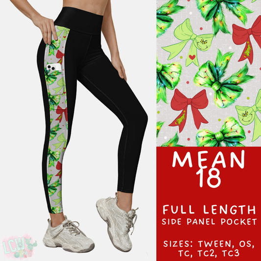 Batch #436 - Mr Mean 2 - Closes 10/24 - ETA early Dec - Mean 18 Pattern Side Pocket Leggings