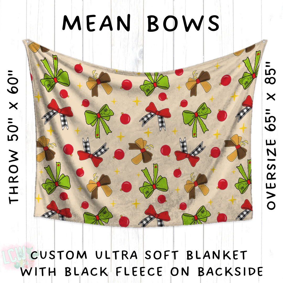 Batch #428 - Christmas Spirit - Closes 10/10 - ETA late Nov - Mean Bows Blanket
