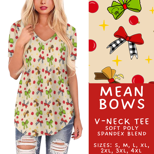 Batch #428 - Christmas Spirit - Closes 10/10 - ETA late Nov - Mean Bows V-Neck Tee
