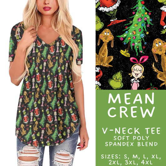Batch #428 - Christmas Spirit - Closes 10/10 - ETA late Nov - Mean Crew V-Neck Tee