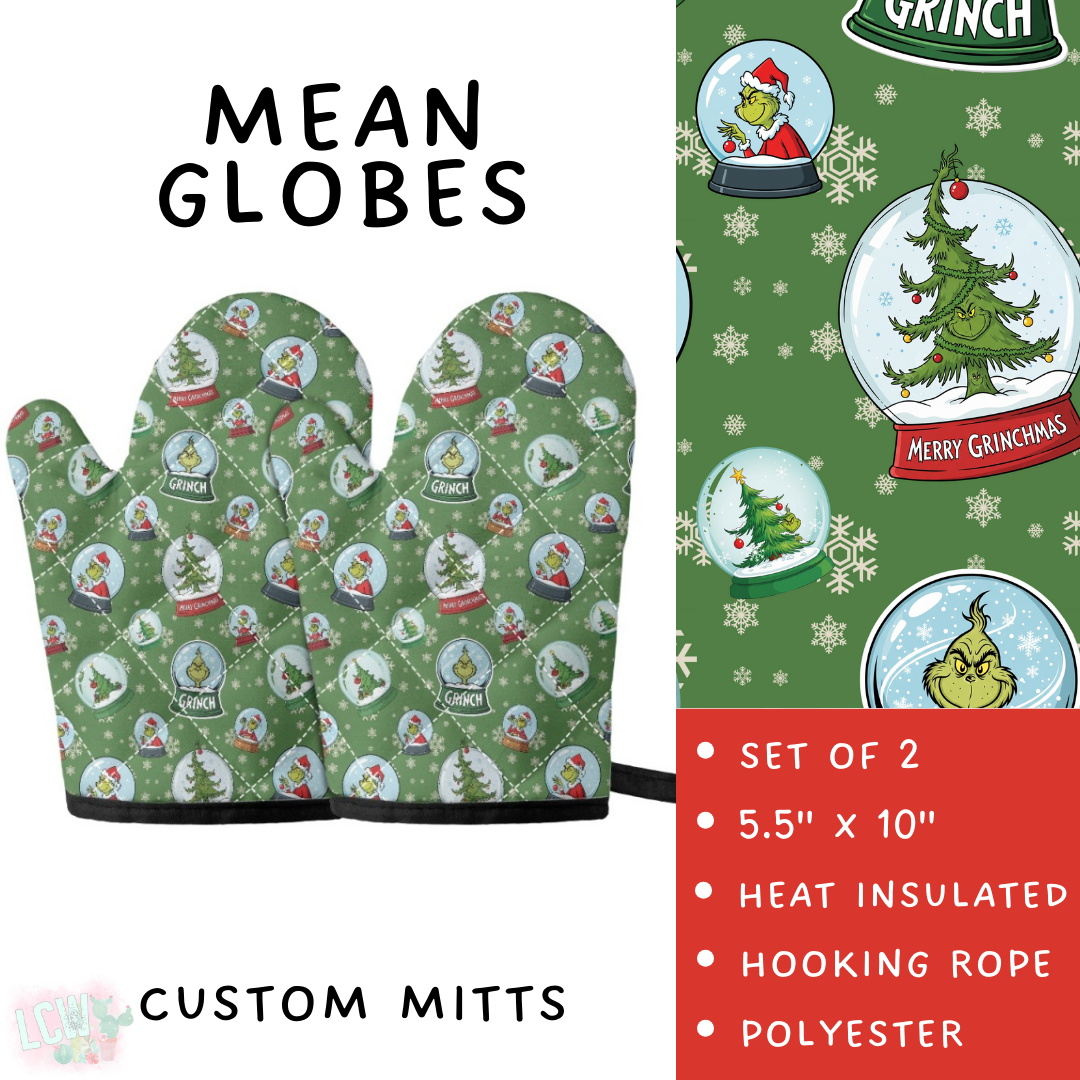 Batch #416 - Baking Spirits Bright 2 - Closes 9/19 - ETA early Nov - Mean Globes Oven Mitts