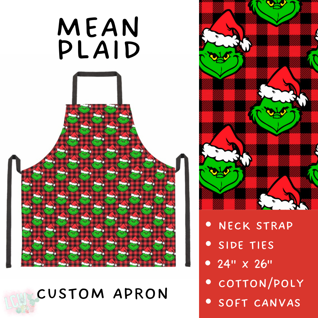 Batch #416 - Baking Spirits Bright 2 - Closes 9/19 - ETA early Nov - Mean Plaid Apron