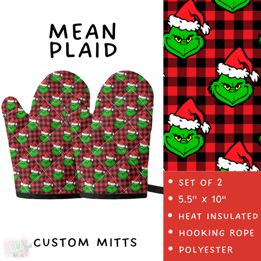 Batch #416 - Baking Spirits Bright 2 - Closes 9/19 - ETA early Nov - Mean Plaid Oven Mitts