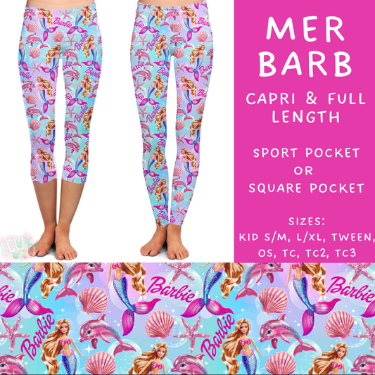 Batch #339 - Character Summer - Closes 5/15 - ETA mid July - Mer Barb Full and Capri Length Leggings