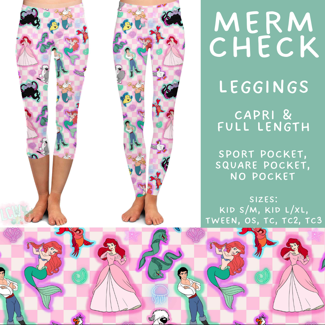 Batch #594 - Magical Faves 25 - Closes 10/5 - ETA early Dec - Merm Check Full and Capri Length Leggings