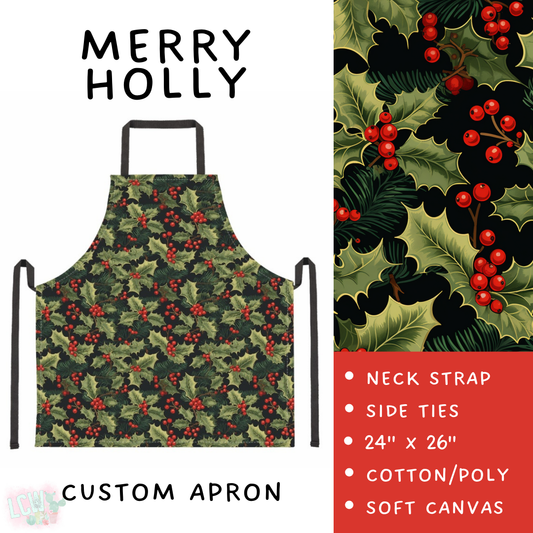 Batch #416 - Baking Spirits Bright 2 - Closes 9/19 - ETA early Nov - Merry Holly Apron