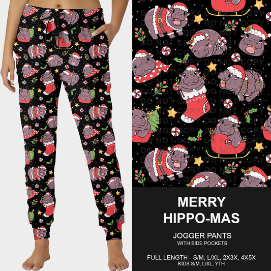B254 - Preorder Merry Hippo-mas Joggers (Closes 10/05. ETA early Dec.)
