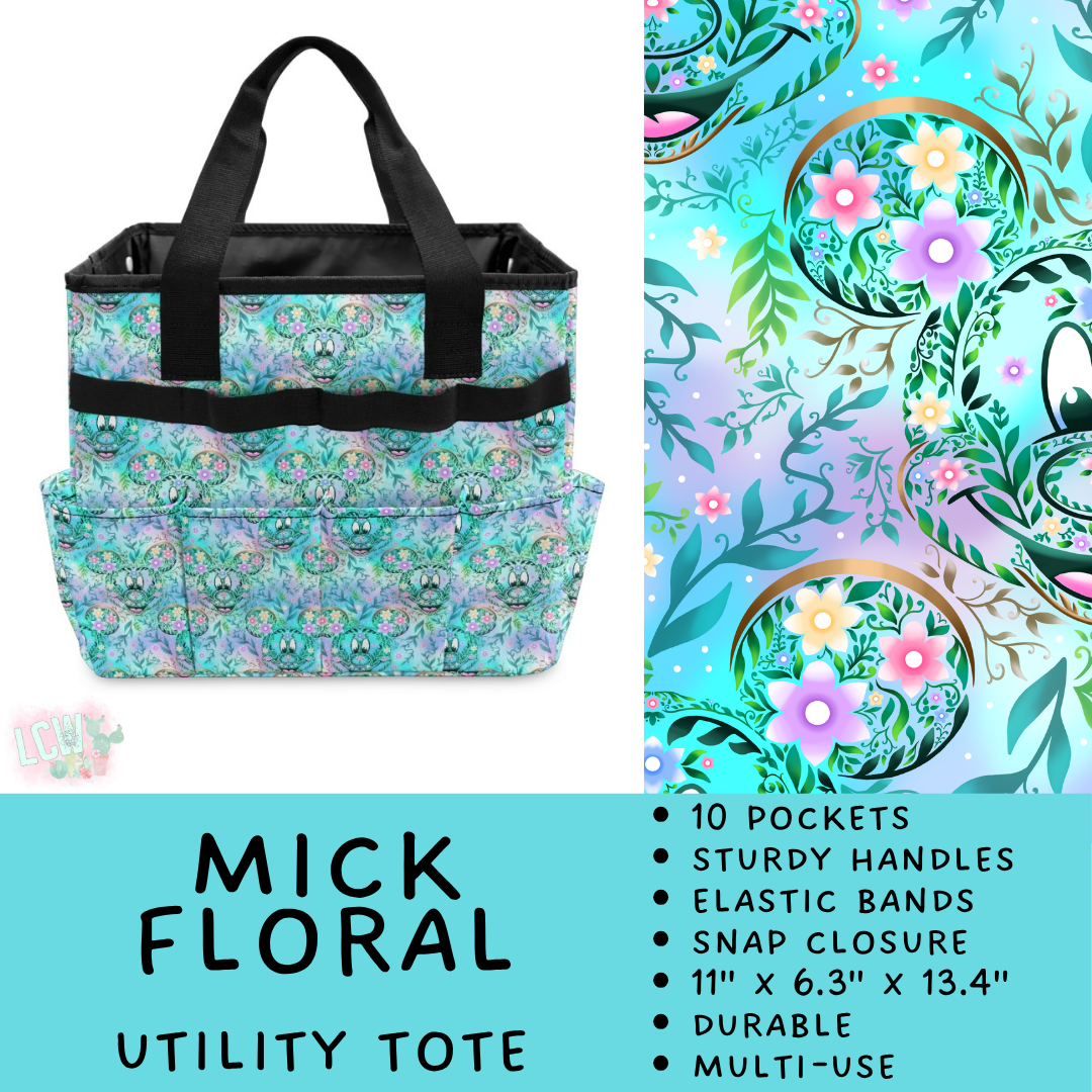 Batch #549 - Utility Tote 2 - Closes 6/29 - ETA late August - Mick Floral Utility Tote