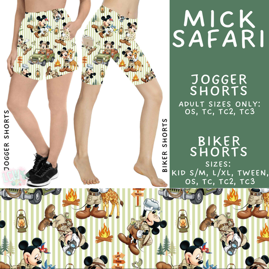 Batch #541 - Magical Faves 21 - Closes 6/10 - ETA mid August - Mick Safari Biker & Jogger Shorts