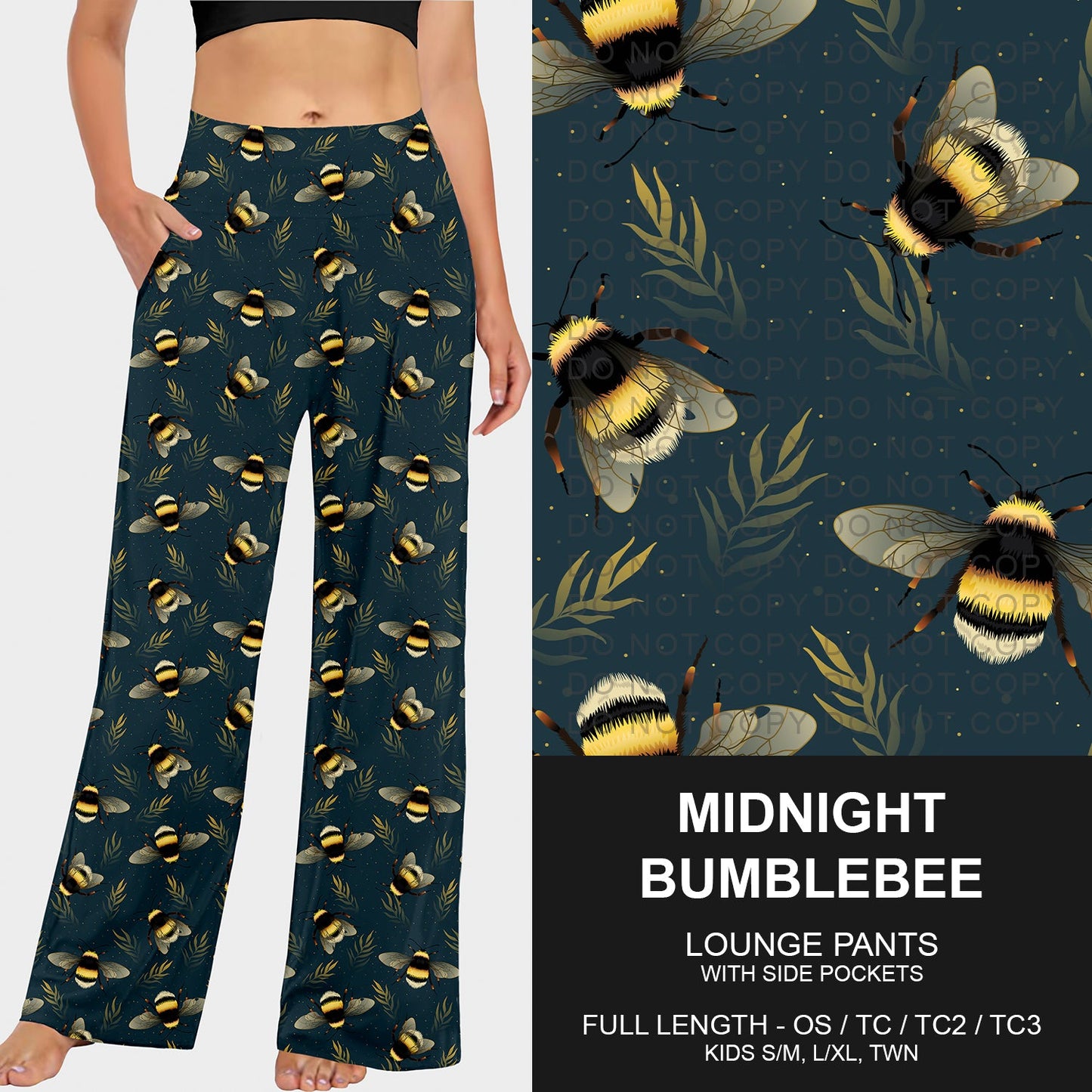 B252 - Preorder Midnight Bumblebee Lounge Pants (Closes 9/21. ETA mid Nov.)