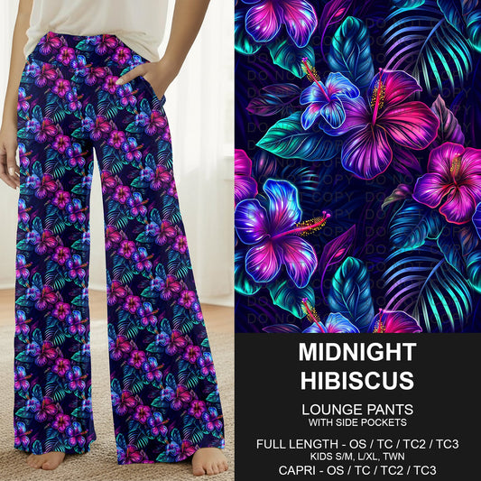 B273 - Preorder Midnight Hibiscus Lounge Pants (Closes 2/15. ETA: late April)