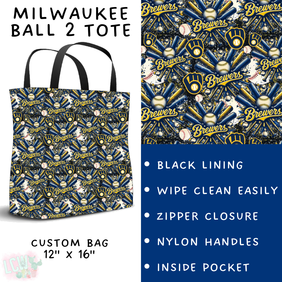 Batch #498 - Strike Out 3 - Closes 3/2 - ETA early May - Milwaukee Ball 2 Tote - Alonna's Legging Land