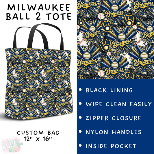 Batch #498 - Strike Out 3 - Closes 3/2 - ETA early May - Milwaukee Ball 2 Tote - Alonna's Legging Land