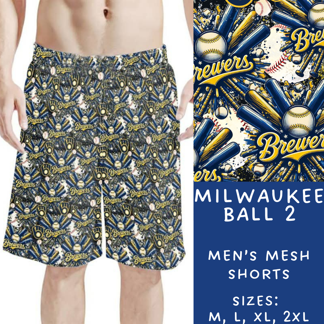 Batch #498 - Strike Out 3 - Closes 3/2 - ETA early May - Milwaukee Ball 2 Men's Shorts