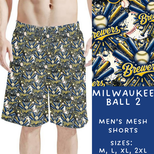 Batch #498 - Strike Out 3 - Closes 3/2 - ETA early May - Milwaukee Ball 2 Men's Shorts