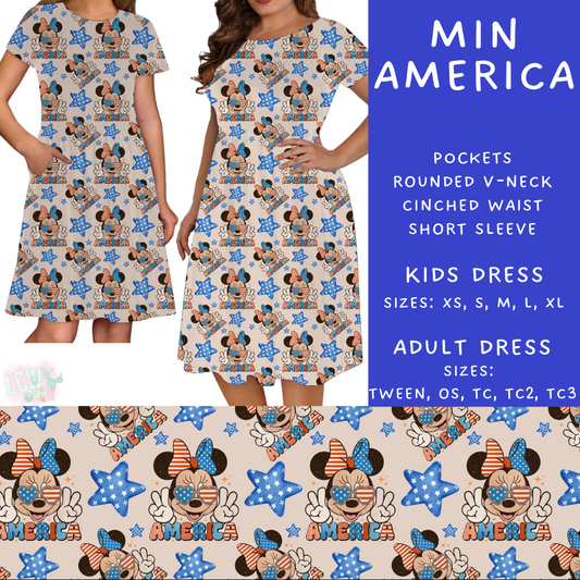 Batch #338 - Magical 4th of July - Closes 5/7 - ETA mid June - Min America Adult & Kids Dresses