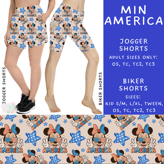 Batch #338 - Magical 4th of July - Closes 5/7 - ETA mid June - Min America Biker & Jogger Shorts