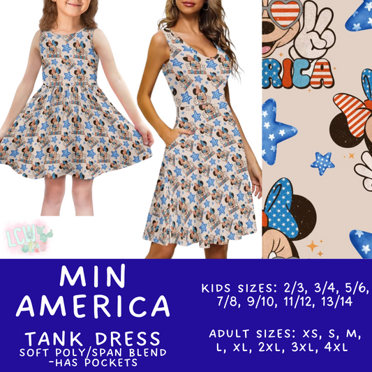 Batch #338 - Magical 4th of July - Closes 5/7 - ETA mid June - Min America Women's & Girl's Tank Dress