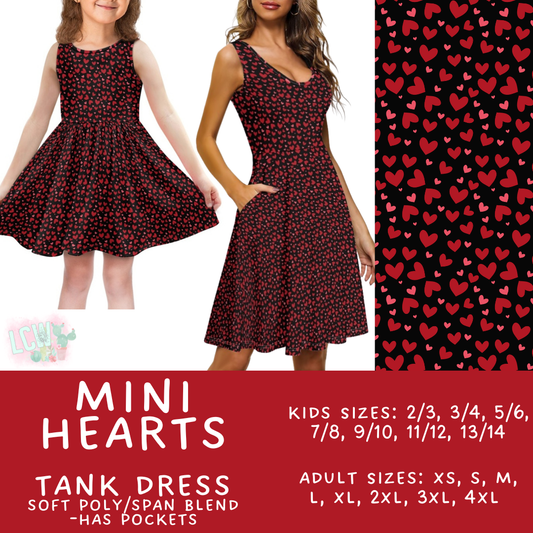 Batch #452 - Mom & Me Love - Closes 11/21 - ETA early Jan - Mini Hearts Women's & Girl's Tank Dress
