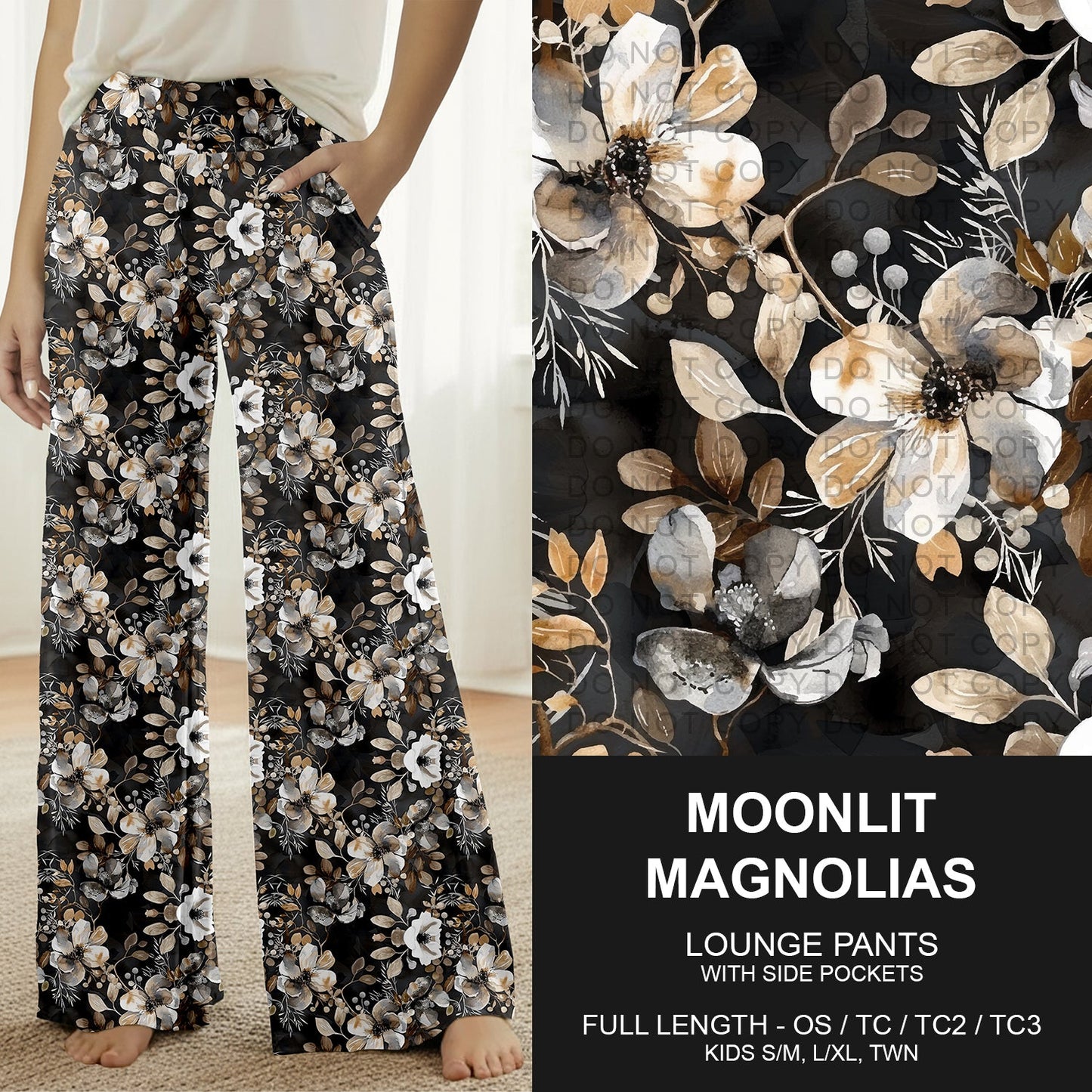 B260 - Preorder Moonlit Magnolias Lounge Pants (Closes 11/09. ETA mid Jan.)